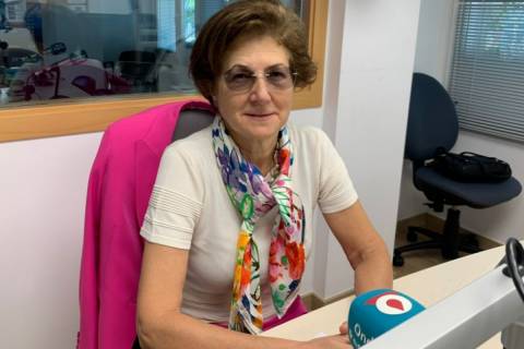 Imagen de archivo de Stella Moreno en un estudio de Onda Regional.